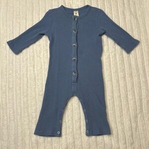 Kate Quinn Ribbed Blue Kids Footie